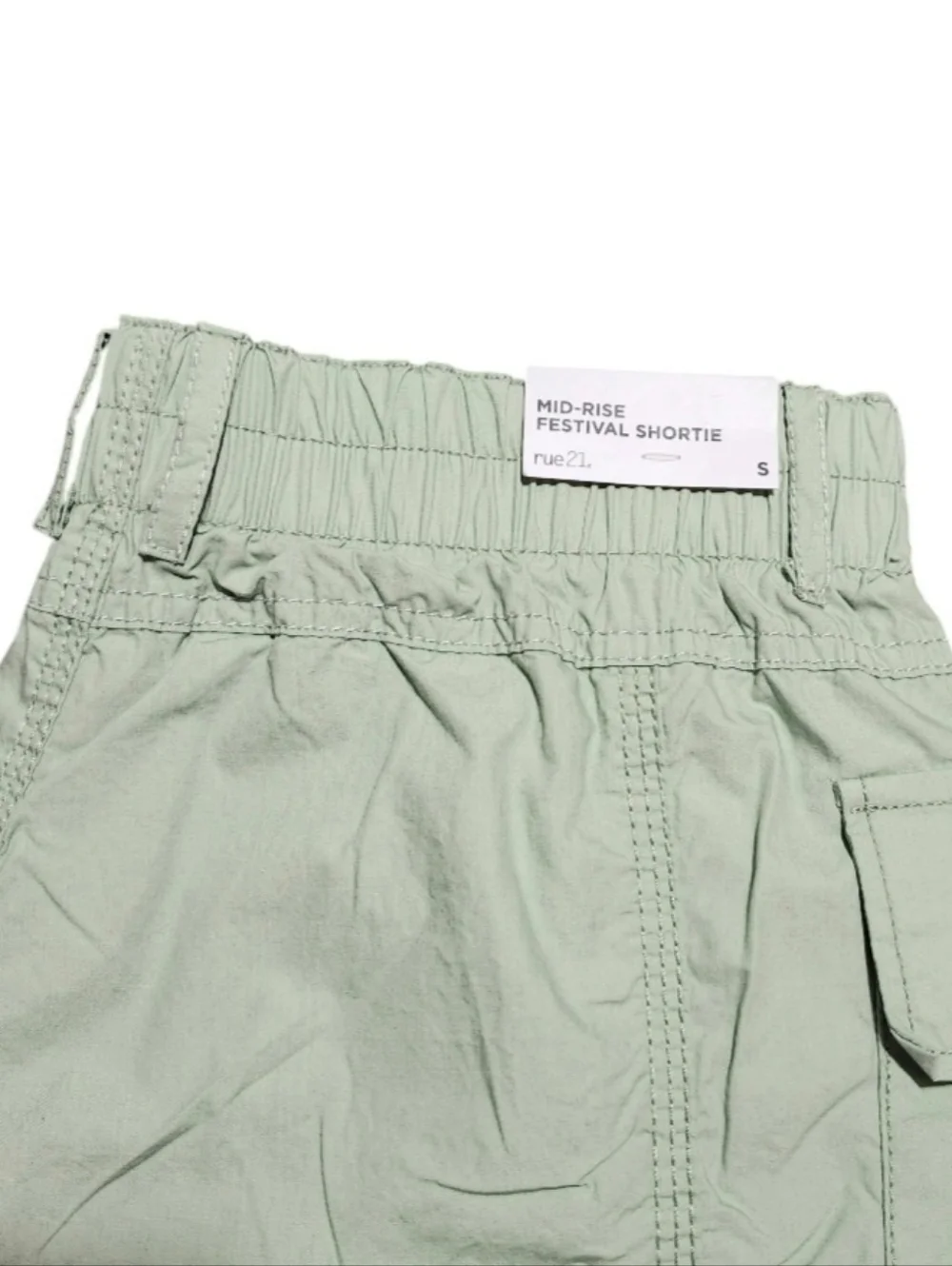 Cargo Shorts Womens Size Small Green Mid Rise